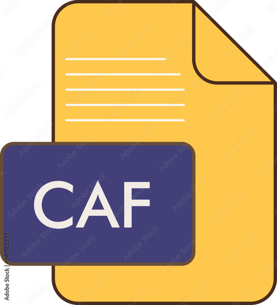 CAF File extension icon little dot and color fill CAF File extension icon little dot and color fill