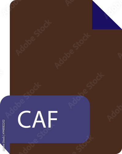 CAF file extension icon crisp corners grey colors