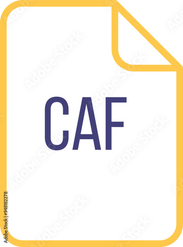 CAF File extension icon with black shadow circular icon