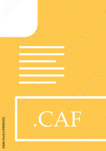 CAF File format icon fill inside