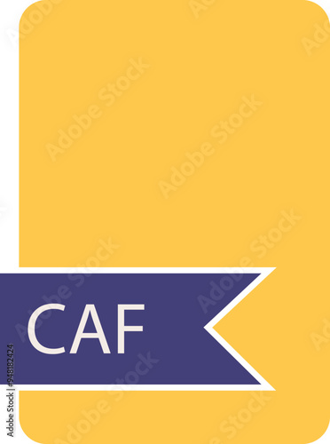 CAF File format icon label contour