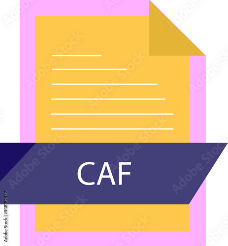 CAF File format icon modern design