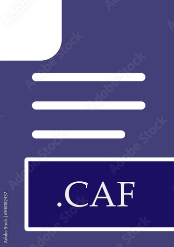 CAF File format icon outline and fill