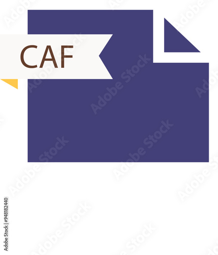 CAF File format icon roe color fill