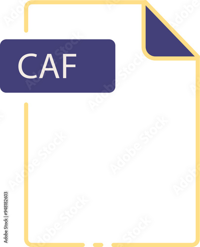 CAF File format minimal icon outline
