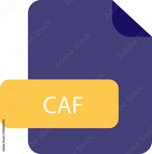 CAF File icon black fill and empty for symbol