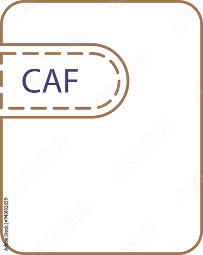 CAF File icon black shadow with rounded corners
