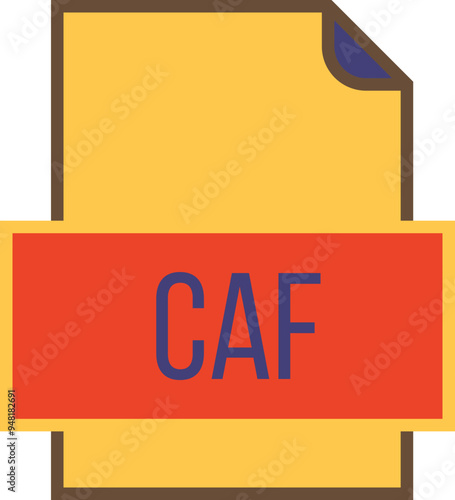 CAF File icon fill and outline crisp corners