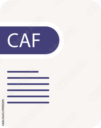 CAF File icon deep and minimal