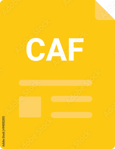 CAF File icon minimal outline with symbols