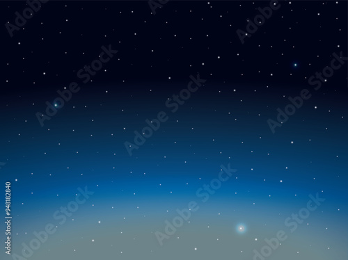 Night shining starry sky. Aurora borealis