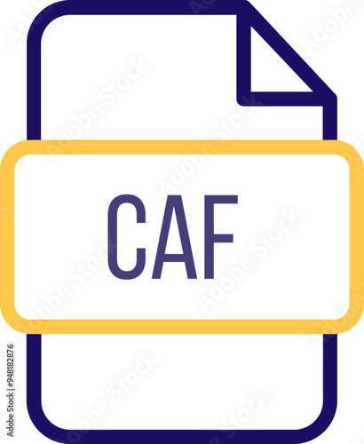 CAF File icon with bold outline