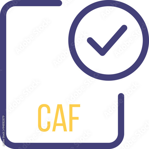 CAF File icon with checked mark