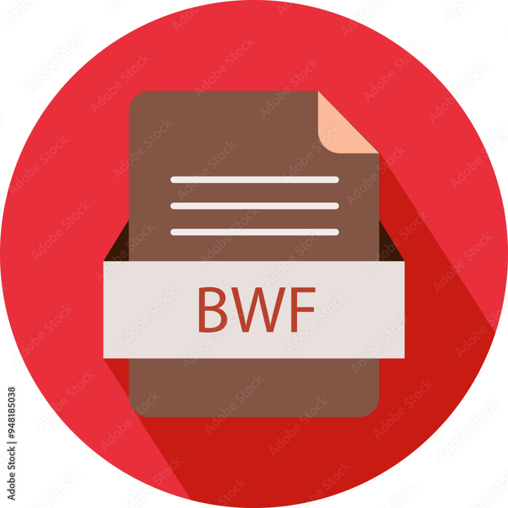 BWF File icon with black shadow BWF File icon with black shadow