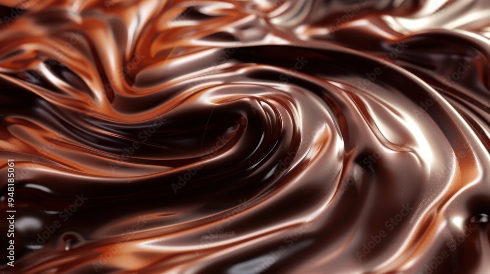 artistic chocolate swirl in a luscious chocolate ganache. artistic chocolate swirl in a luscious chocolate ganache.