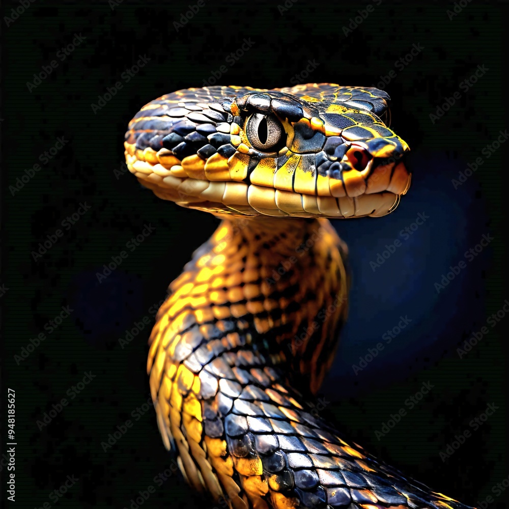 Fototapeta premium Snake elegant zooming Outstanding 8