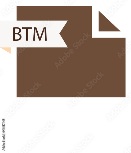 BTM File format icon roe color fill photo