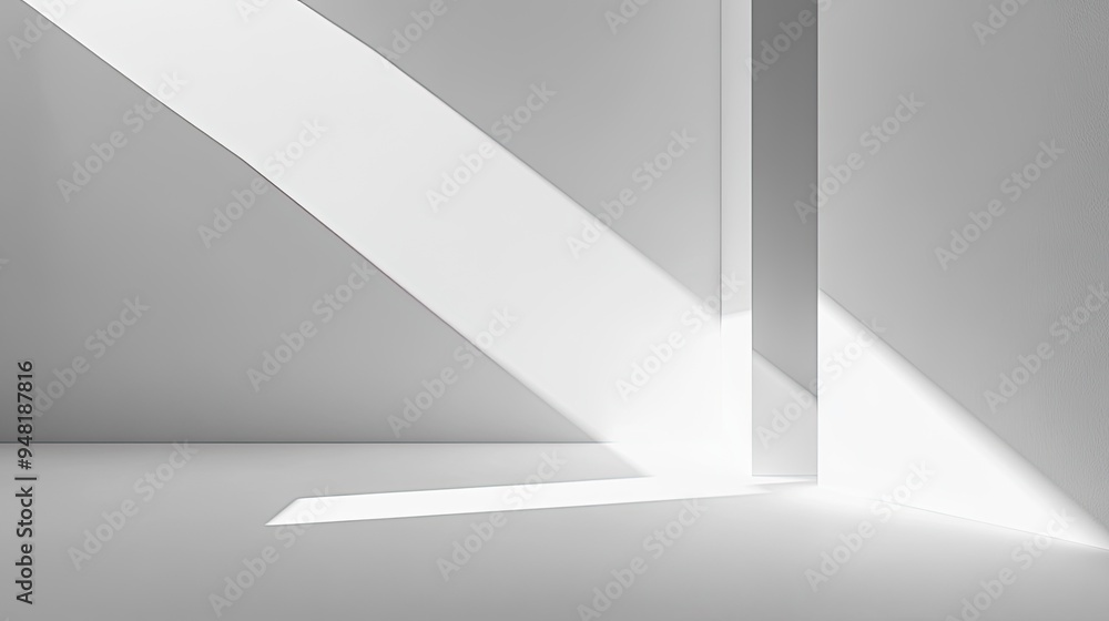 Light Rays in Minimalist White Room Light Rays in Minimalist White Room