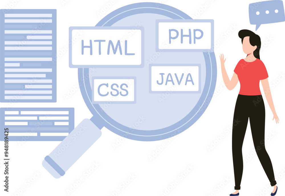 The girl is doing more than one. Coding's.