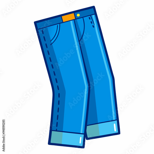 Blue jeans for your activity stock illustration