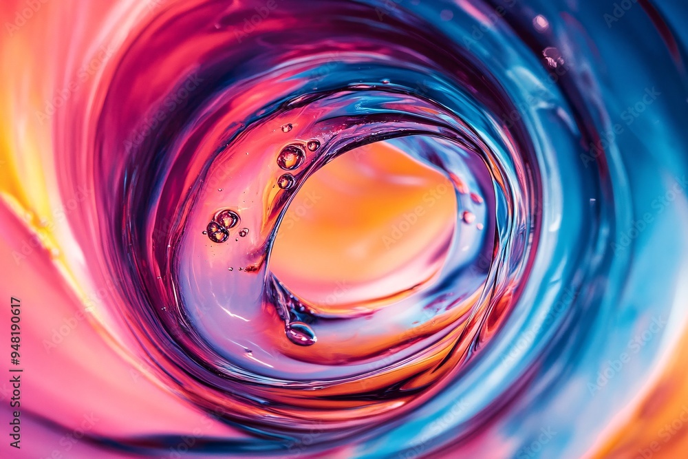 Fototapeta premium Abstract Swirling Liquid Texture with Vibrant Colors