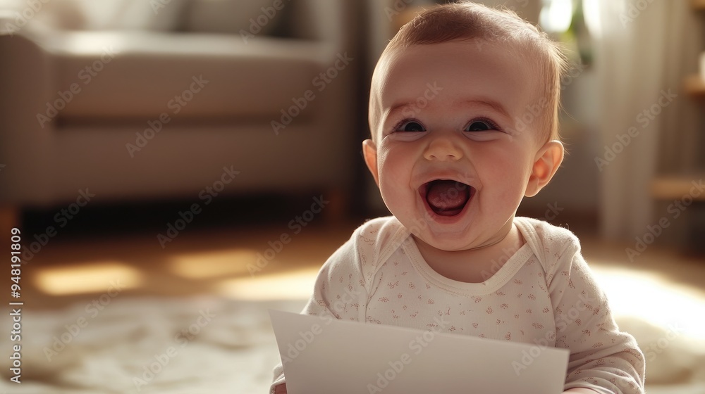 baby towards a square paper, ultra crisp realistic baby towards a square paper, ultra crisp realistic