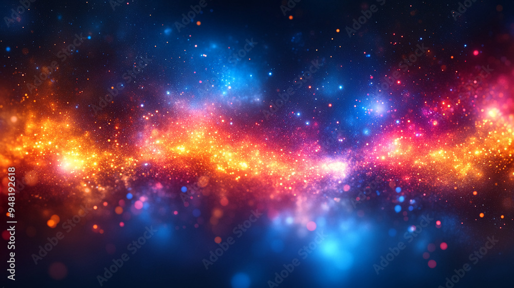 Naklejka premium Vibrant Shimmering Wallpapers, Bright and Colorful Backgrounds with Glitter and Light Effects