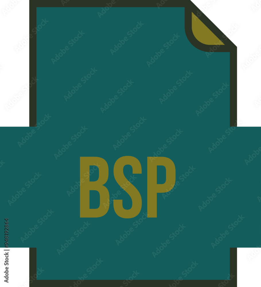 BSP File icon fill and outline crisp corners BSP File icon fill and outline crisp corners