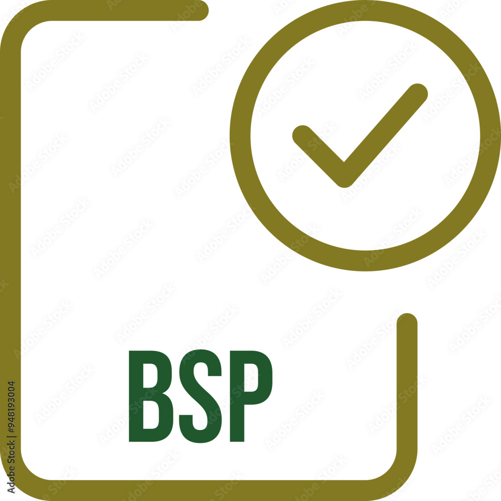 BSP File icon with checked mark BSP File icon with checked mark