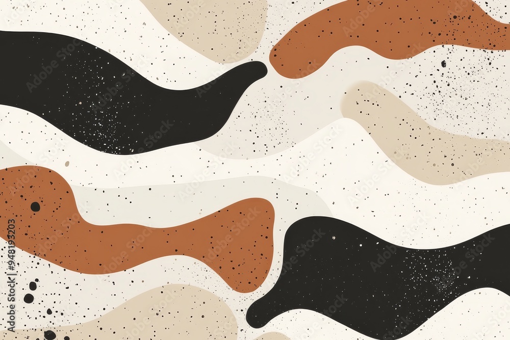 This is an abstract pattern that showcases flowing waves composed of muted earthy colors, making it perfect for those seeking to enhance modern aesthetics in their living or workspaces This is an abstract pattern that showcases flowing waves composed of muted earthy colors, making it perfect for those seeking to enhance modern aesthetics in their living or workspaces