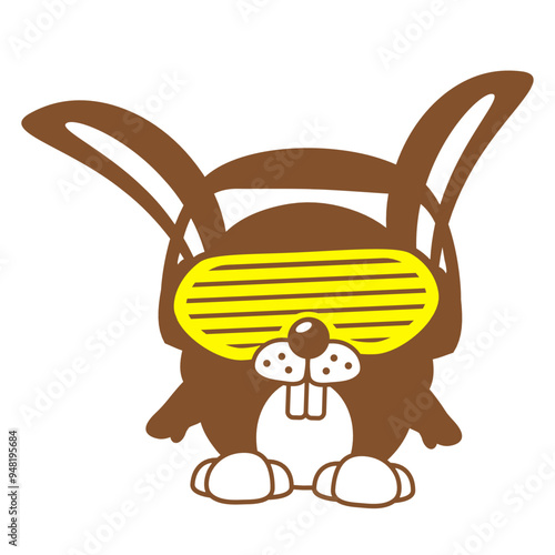 Cute Asian Panda Bear Animal Listen Party DJ Music Headphone Sunglasses Music Listen Loud Bass Sound DJ Party Night Clubber Raver Disco Club Band Concert Techno Discothek Cool Love Humor Funny Fun