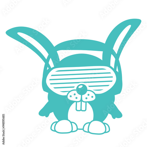 Cute Asian Panda Bear Animal Listen Party DJ Music Headphone Sunglasses Music Listen Loud Bass Sound DJ Party Night Clubber Raver Disco Club Band Concert Techno Discothek Cool Love Humor Funny Fun