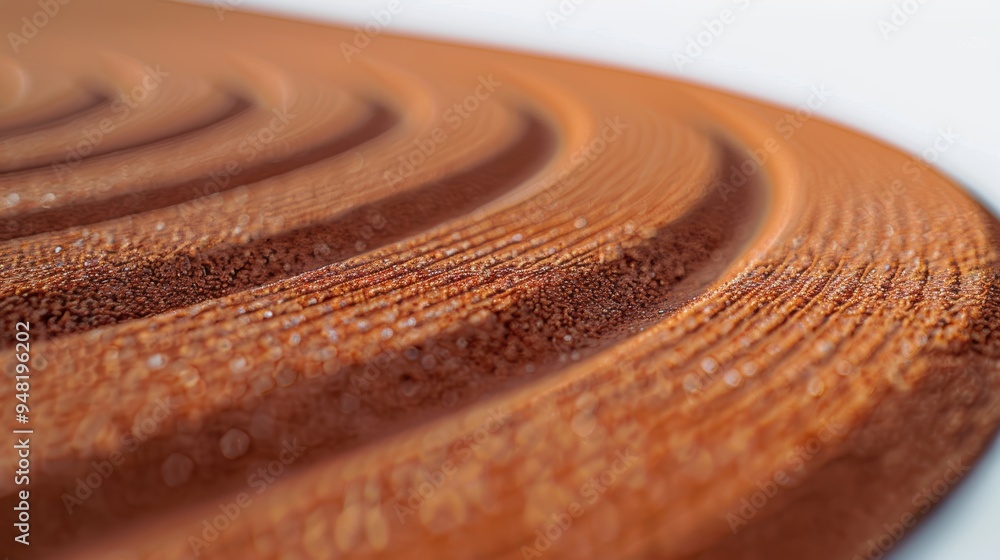 Fototapeta premium Orange wavy surface with water droplets forming an abstract background