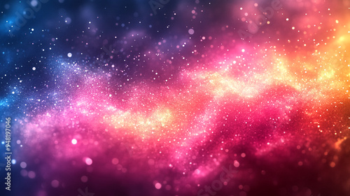 Vibrant Shimmering Wallpapers, Bright and Colorful Backgrounds with Glitter and Light Effects