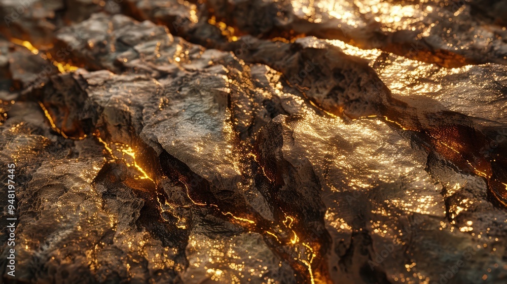 captivating details of gold ore, showcasing its shiny gold and rugged rock formations captivating details of gold ore, showcasing its shiny gold and rugged rock formations