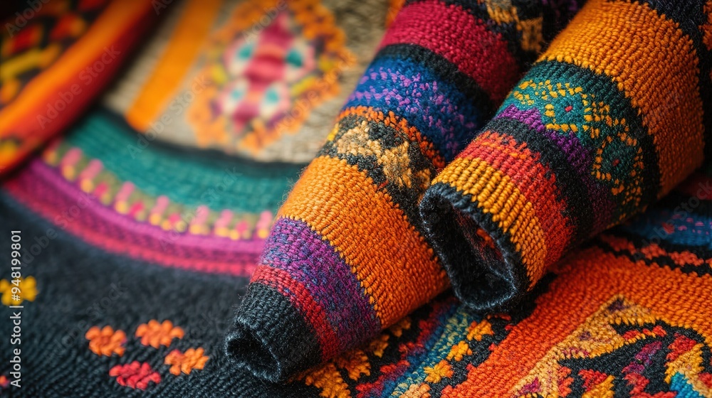 Stunning Colorful Peruvian Textile Art, Rich in Texture and Vibrant Hues, Showcasing Traditional Patterns and Craftsmanship Stunning Colorful Peruvian Textile Art, Rich in Texture and Vibrant Hues, Showcasing Traditional Patterns and Craftsmanship