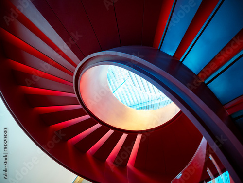 Spiral staircase Modern Architecture details Abstract Background