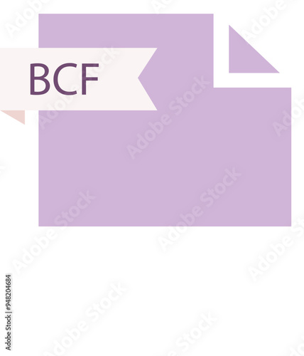 BCF File format icon roe color fill