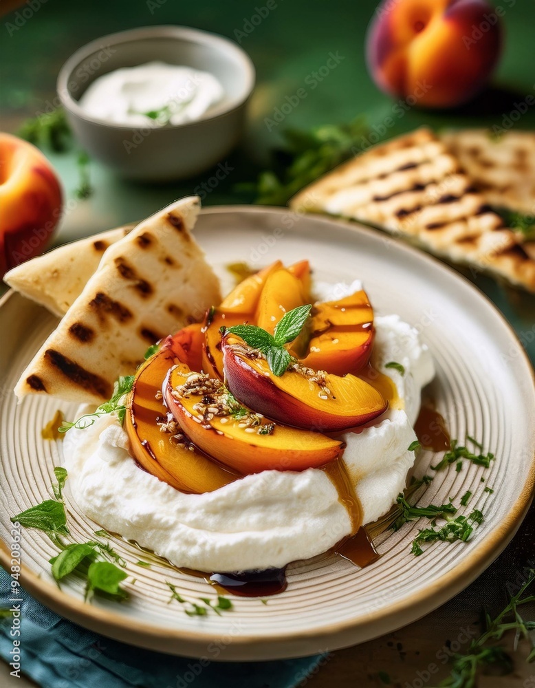 bruschetta with tomato and cheese, grilled salmon with vegetables, Whipped Ricotta with Roasted Peaches and Pitta Chips, Drizzled with Balsamic Glaze, bruschetta with tomato and basil bruschetta with tomato and cheese, grilled salmon with vegetables, Whipped Ricotta with Roasted Peaches and Pitta Chips, Drizzled with Balsamic Glaze, bruschetta with tomato and basil