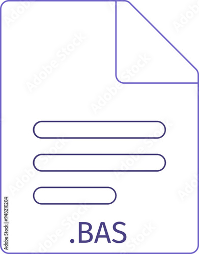 BAS black empty outline doc icon