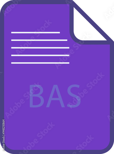 BAS File icon fill and outline rounded corners