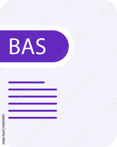 BAS File icon deep and minimal