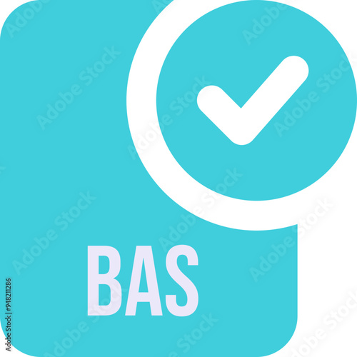 BAS ip file icon with black checked mark