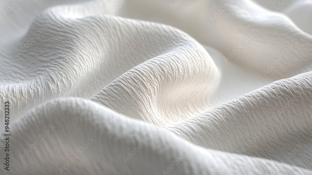 Organic Cotton Fabric Texture in Close up 3D Organic Cotton Fabric Texture in Close up 3D