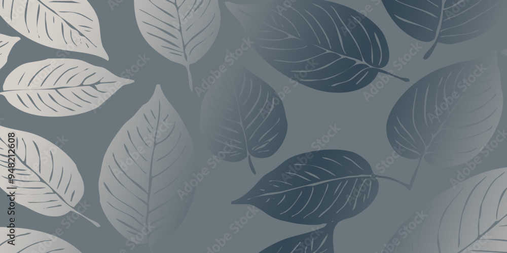 Elegant wedding invitation template, spa voucher template, flyer, gift voucher template. Background design with abstract botanical pattern.