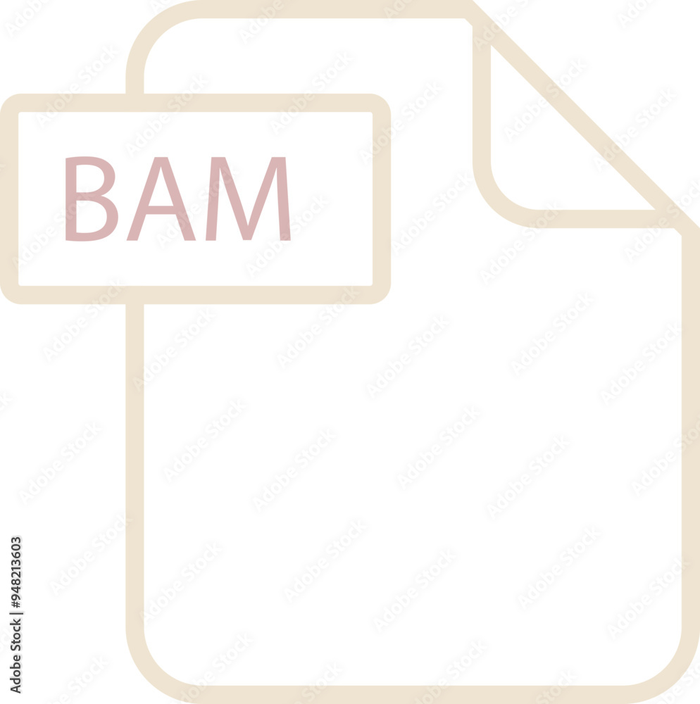 BAM File format icon rounded shapes outline BAM File format icon rounded shapes outline