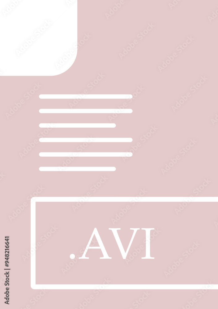 AVI File format icon fill insidse AVI File format icon fill insidse