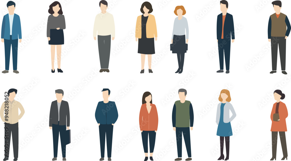 set of business people set of business people
