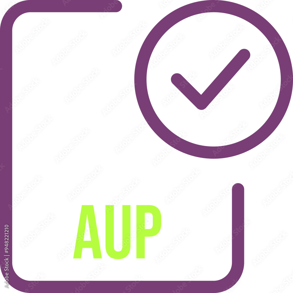 AUP File icon with checked mark AUP File icon with checked mark