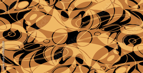 Abstract pattern. Illustration for printing on wall decorations. For use in graphics.